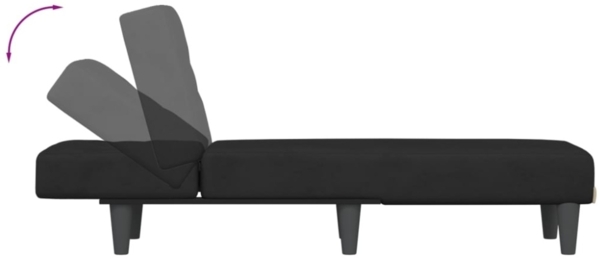 vidaXL Chaiselongue Schwarz Samt 352863 Bild 7