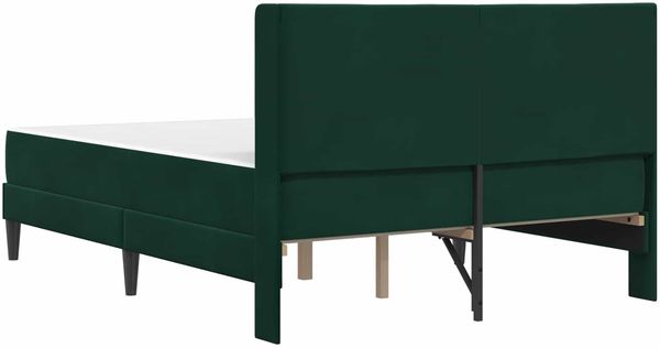 vidaXL Bettgestell mit Matratze Dunkelgrün 160 x 200 cm Samt 3414875 Bild 8