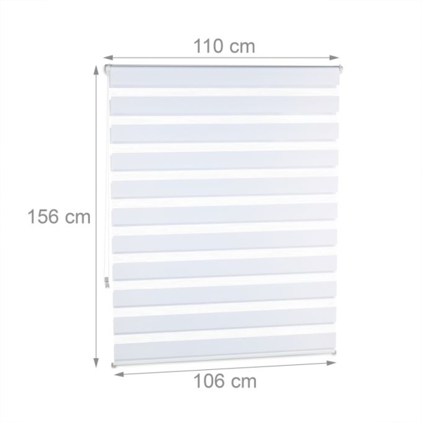 2 x Doppelrollo Klemmfix Weiß 110x150 cm Bild 4