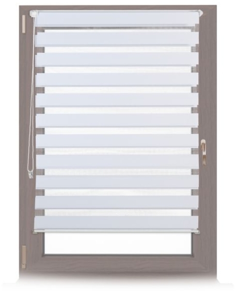 2 x Doppelrollo Klemmfix Weiß 110x150 cm Bild 1