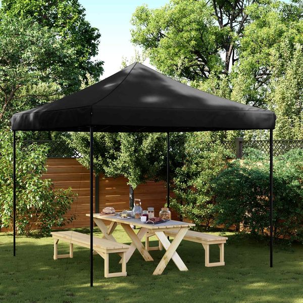 vidaXL Party-Zelt Schwarz 292 x 292 x 315 cm Oxford-Stoff 42023550