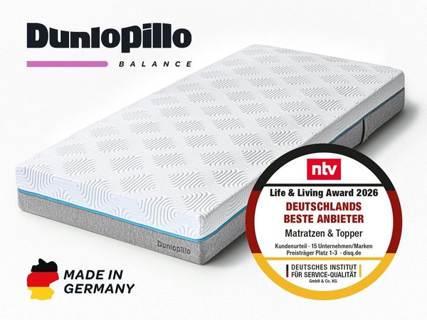 Kaltschaummatratze Dunlopillo Balance KS Matratze 90x200 und weiteren Größen, Dunlopillo, 23 cm hoch, (1-tlg), Stabilisierung & Entlastung für Ihr Wohlbefinden