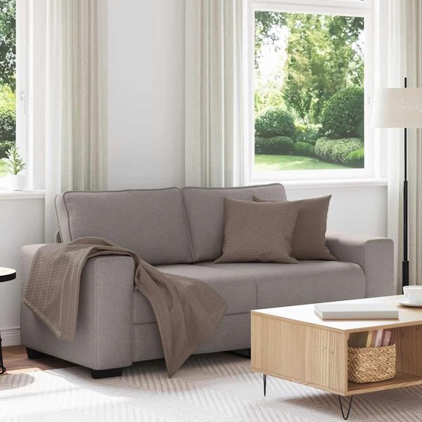 vidaXL 2-Sitzer-Sofa Taupe 180x77x82 cm Stoff 4105172