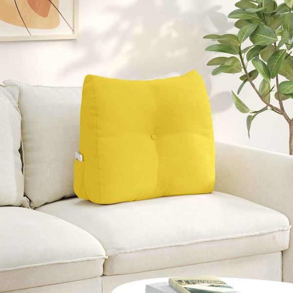 vidaXL Rücken Kissen Helles Gelb 60 x 24 x 50 cm Stoff 42014392