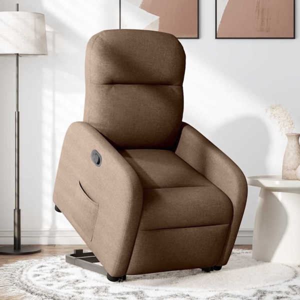 vidaXL Relaxsessel mit Aufstehhilfe Braun Stoff 3302976