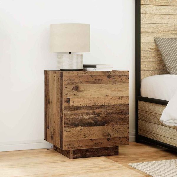 vidaXL Nachttisch 2 pcs Altholz 45 x 40 x 55 cm Holzwerkstoff 863058