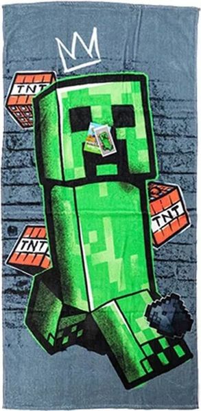 Minecraft Badetuch Minecraft Metro Art Creeper Strandtuch 70x140cm 100% Baumwolle, 100% Baumwolle (1-St)