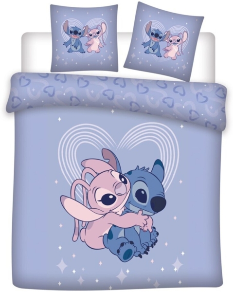 Lilo & Stitch Baumwoll-Mix Bettwäsche für Kinder 240 × 220 cm mit Kissenbezug 65 × 65 cm