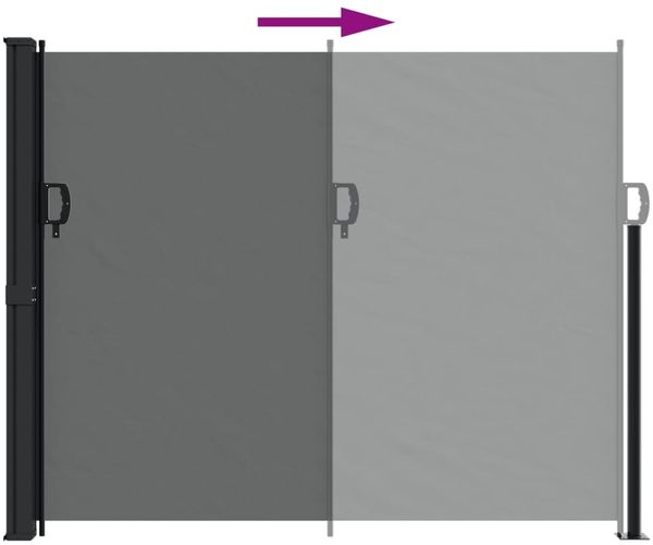 vidaXL Seitenmarkise Ausziehbar Anthrazit 160x500 cm 4004443 Bild 5