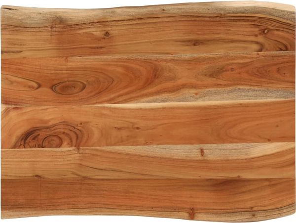 vidaXL Tischplatte 90x60x3,8 cm Rechteckig Massivholz Akazie Baumkante 370645