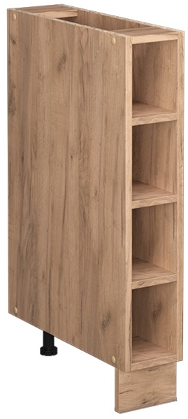 Küchenregal Fame-Line Goldkraft Eiche 15 cm ohne Arbeitsplatte Vicco