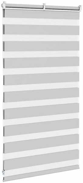 vidaXL Doppelrollo Hellgrau 90x100 cm Stoffbreite 85,9 cm Polyester 4014415 Bild 4