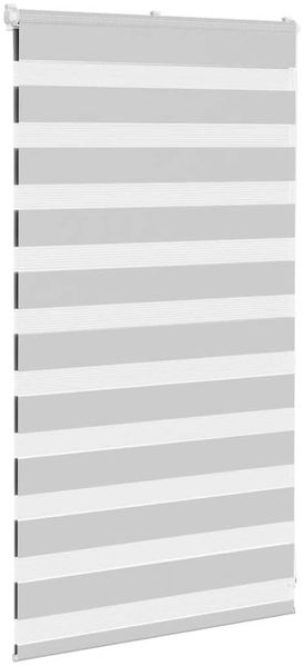 vidaXL Doppelrollo Hellgrau 90x100 cm Stoffbreite 85,9 cm Polyester 4014415 Bild 3