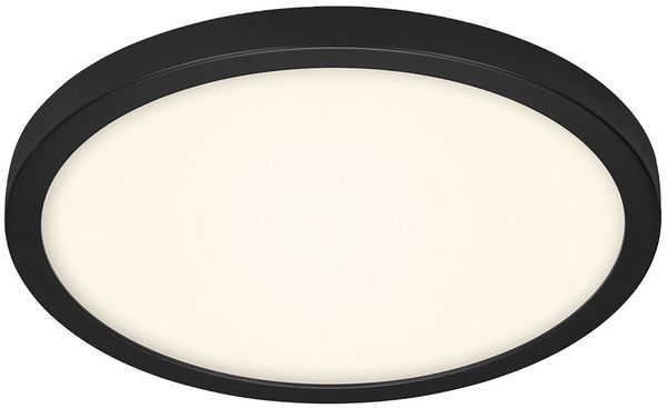 LED Deckenleuchte, Aufbaulampe, schwarz, D 40 cm