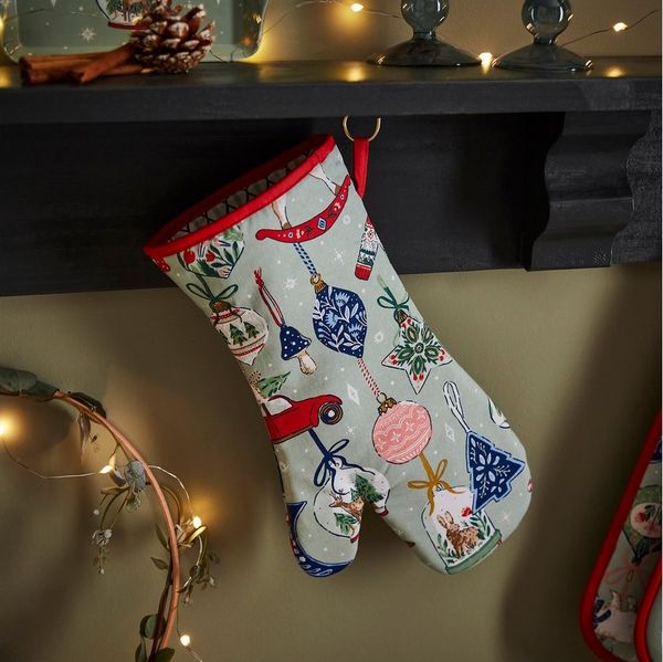 Ulster Weavers Topfhandschuhe Christmas Ornaments, (1-tlg, 1-teilig), 1-tlg, bestehend aus 1x Ofenhandschuh, wattiert, Größe: ca. 20x37 cm