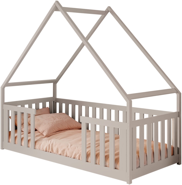 Kinderbett Bapol mit Lattenrost Flex aus Buchensperrholz (Farbe: Cashmere)