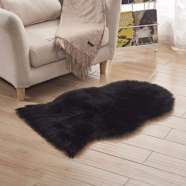 Teppich, Polyester, Schwarz
