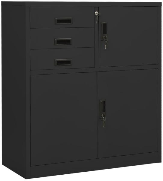 vidaXL Büroschrank Anthrazit 90x40x102 cm Stahl [336408]