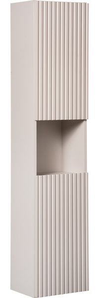 Hochschrank mit 2 Türen (140x25x30cm), Kaschmir matt
