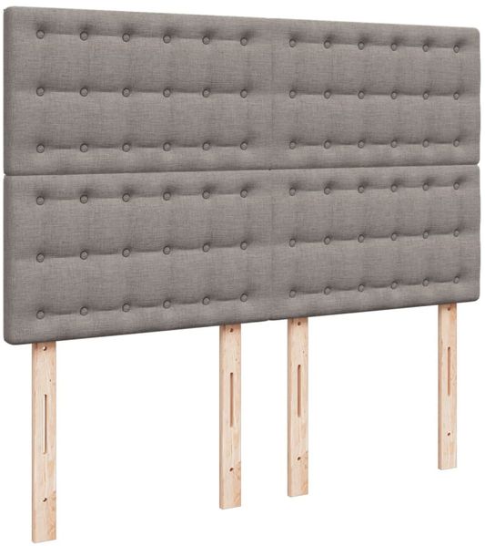 vidaXL Boxspringbett mit Matratze Taupe 140x190 cm Stoff 3293593 Bild 9