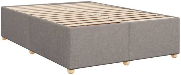 vidaXL Boxspringbett mit Matratze Taupe 140x190 cm Stoff 3293593 Bild 10