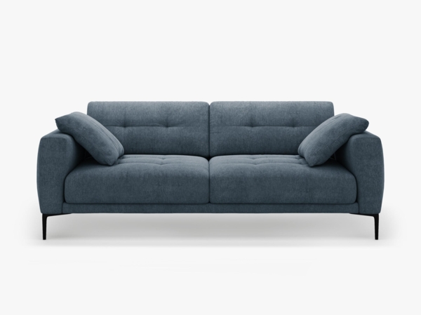 Micadoni Sofa Bemy 3-Sitzer Strukturierter Stoff Dunkelblau Bild 1