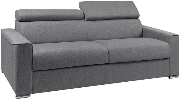 Schlafsofa 4-Sitzer Stoff VIZIR - Blau - Liegefläche: 160 cm - Matratzenhöhe: 14 cm