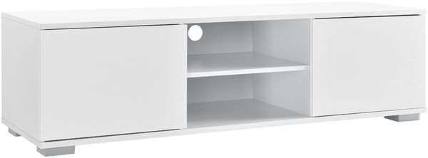 en. casa TV Lowboard, Fernsehtisch, Fernseher Unterschrank Weiß
