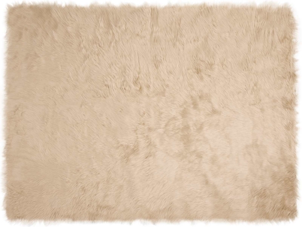 vidaXL Kunstschaffell Teppich Tafalla Beige 240 x 340 cm Polyester 42021486