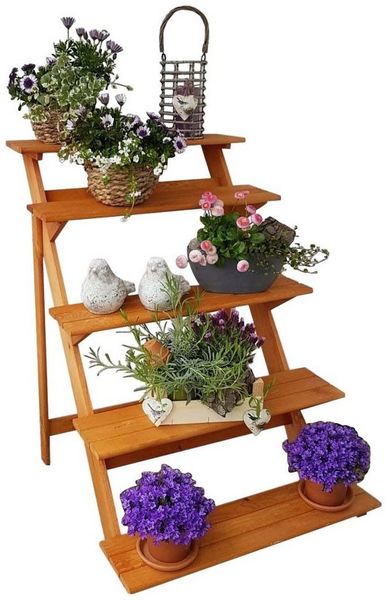 promadino Pflanzentreppe Blumentreppe groß, BxTxH: 78x100x109 cm