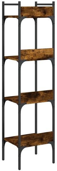 vidaXL Bücherregal 4 Böden Räuchereiche 35x30x138,5 cm Holzwerkstoff 838850 Bild 7