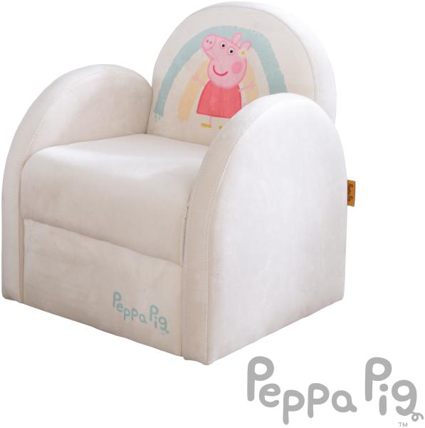 roba Kindersessel im Peppa Pig Design - Samtbezug in Beige