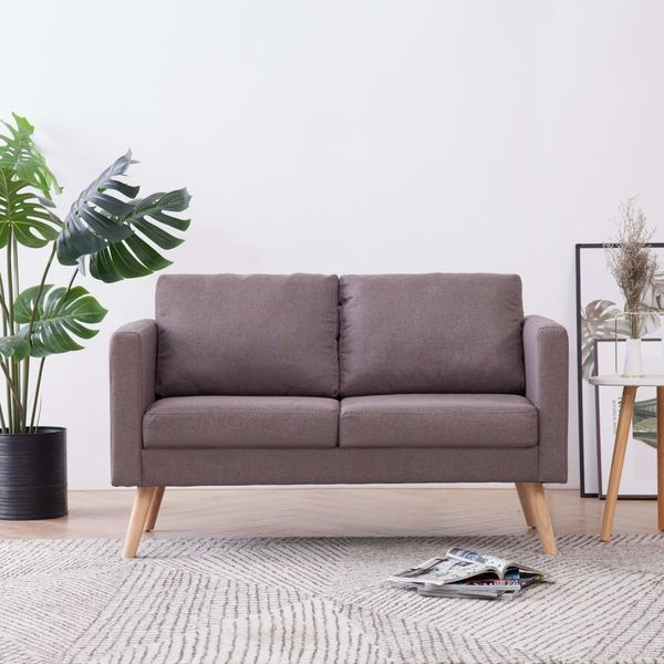 vidaXL 2-Sitzer-Sofa Stoff Taupe [281365]