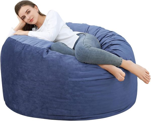 GarveeMore Sitzsack Sessel Bodensessel Beanbag aus Velvet 120 x 120 x 70 cm