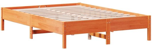 vidaXL Massivholzbett ohne Matratze Wachsbraun 140x190 cm Kiefernholz 3328246 Bild 5