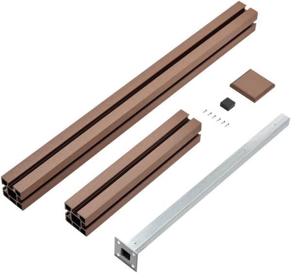 Gartenzaun Getafe WPC mit Pfosten 183x705 cm Braun neu. holz Bild 4