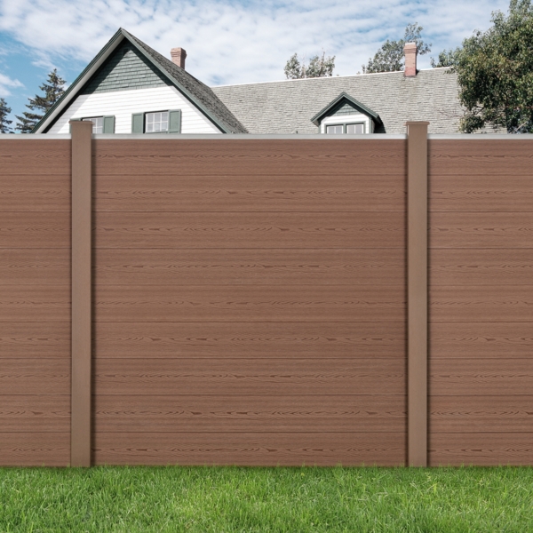 Gartenzaun Getafe WPC mit Pfosten 183x705 cm Braun neu. holz Bild 6