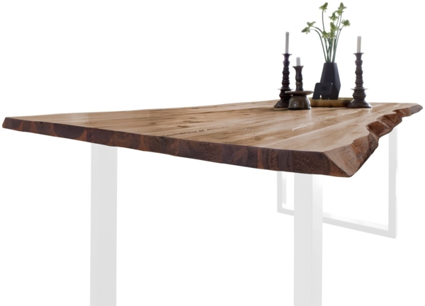 Esstisch Baumkante massiv Akazie natur 240 x 100 weiß NIAH 141096953 Bild 2