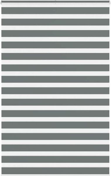 vidaXL Doppelrollo Dunkelgrau 140x200 cm Stoffbreite 135,9 cm Polyester 4014165