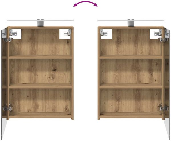 vidaXL Badezimmerschrank-Set 3 pcs 140 x 14,5 x 70 cm Holzwerkstoff 3403791 Bild 12