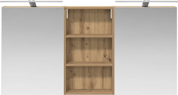 vidaXL Badezimmerschrank-Set 3 pcs 140 x 14,5 x 70 cm Holzwerkstoff 3403791 Bild 6