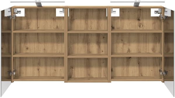 vidaXL Badezimmerschrank-Set 3 pcs 140 x 14,5 x 70 cm Holzwerkstoff 3403791 Bild 7