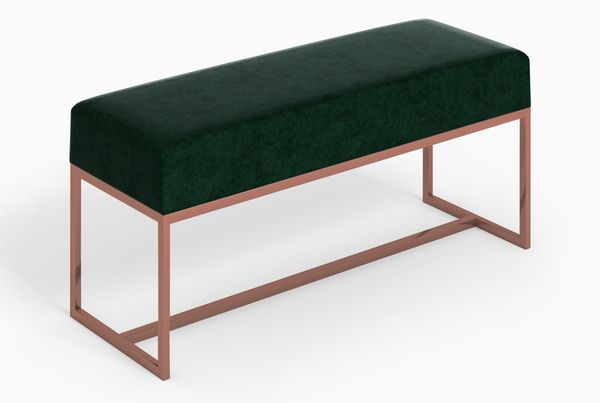 AX LIVING Sitzbank gepolstert Acciarolli 1 120cm – Flaschengrün Bild 2
