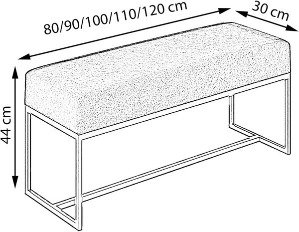 AX LIVING Sitzbank gepolstert Acciarolli 1 120cm – Flaschengrün Bild 4