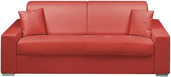 Vente-unique - EMIR Sofa Kunstleder Rot - B 223 cm95 cm x H 97 cm x L 224 cm