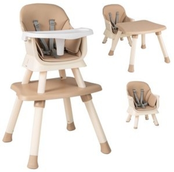COSTWAY Hochstuhl, 6in1 Kombihochstuhl, Babystuhl, mit Sicherheitsgurt Bild 4