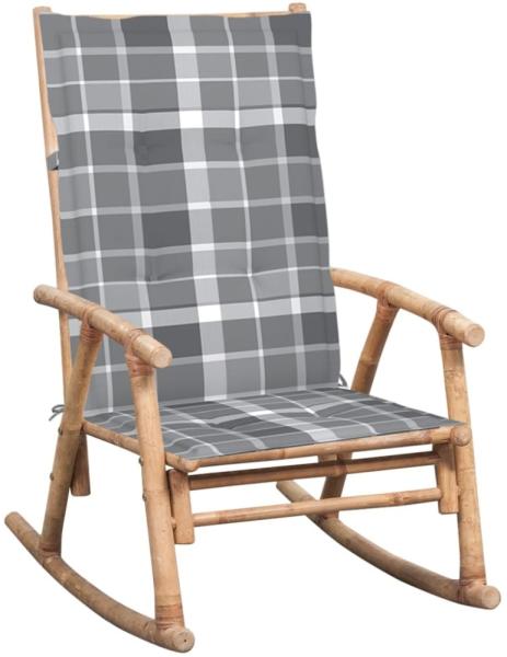 vidaXL Schaukelstuhl mit Kissen Bambus 3063917