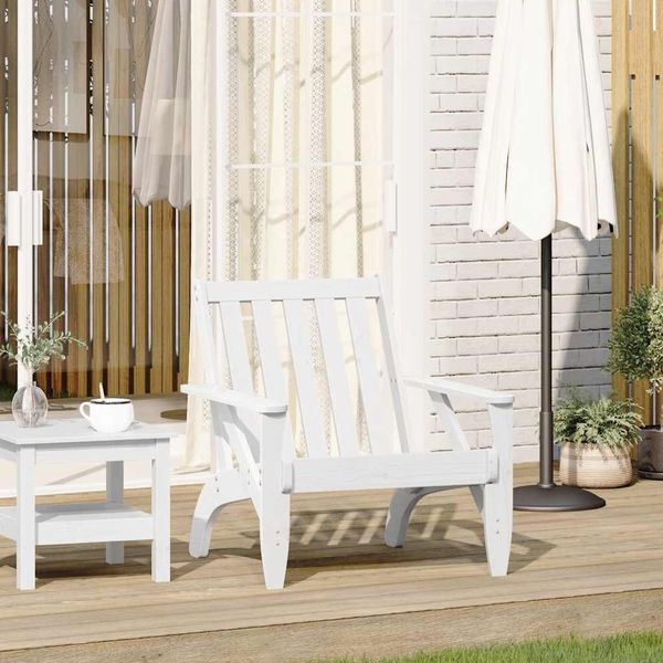 vidaXL Adirondack-Gartenstuhl Weiß 75x77x77 cm Massivholz Kiefer 859328