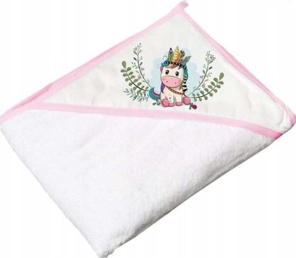 TEGA Handtuch mit Bezug UNICORN 100x100 cm weiß DZ-008