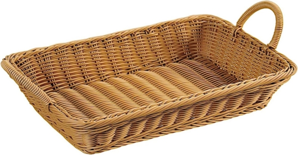 KESPER Brot- und Obstkorb 41 x 29 x 8 cm aus Kunststoffgeflecht / Besteckkorb / Servierkorb